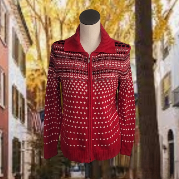 Cozy Cotton Zip Closure Cardigan Sweater - Picture 1 of 5